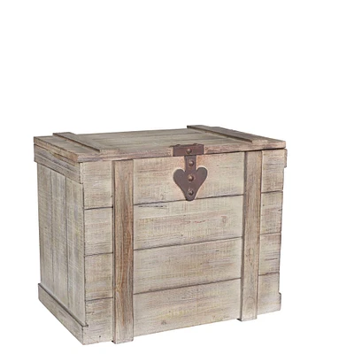 Household Essentials Antiqued Decorative Trunk (Large)