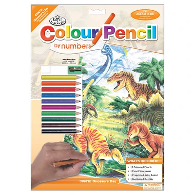 Royal & Langnickel® Dinosaurs Day Colour Pencil™ by Number Kit