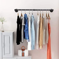 Black Wall Mounted Clothes Rack