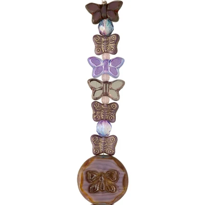 6 Pack: Purple Czech Glass Butterfly Bead Mix by Bead Landing™