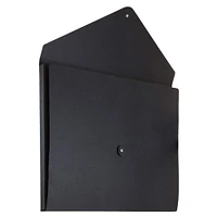 JAM Paper Black Kraft Portfolio with Button and String Tie Closure 9.25" x 14.375"