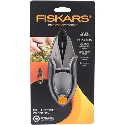 Fiskars® 5" Black & Silver Fast Prep Herb Shears