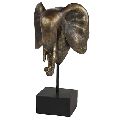 14" Bronze Elephant Sculpture