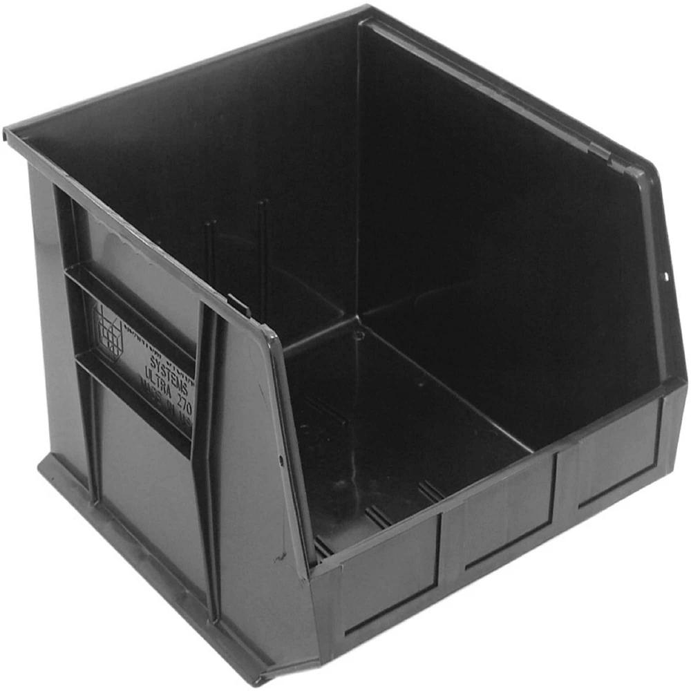 Quantum Storage Systems® Black 18" x 16.5" x 11" ULTRA Stack & Hang Bins, 3ct.