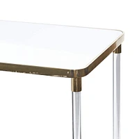 3.5ft. Clear Contemporary Acrylic Console Table