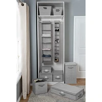 Simplify Heather Gray 6 Shelf Closet Organizer