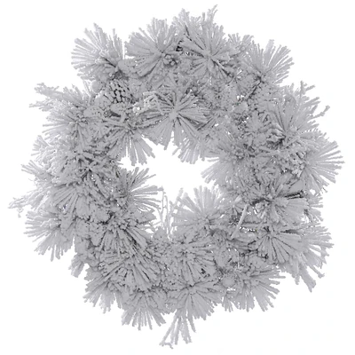 48" Unlit Flocked Alberta Artificial Christmas Wreath