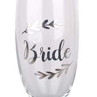 6 Pack: Silver Bride Toasting Flute by Celebrate It™