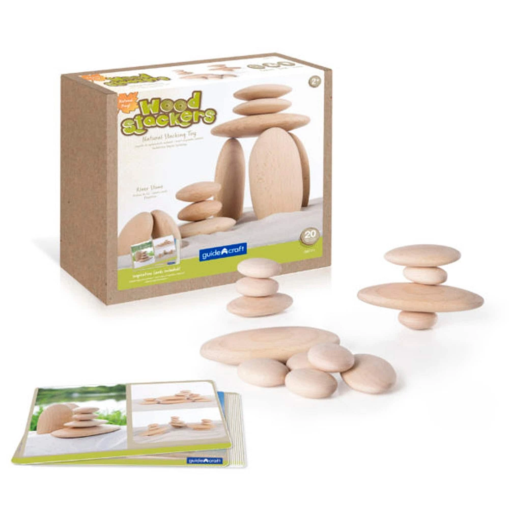 Guidecraft® Wood Stackers River Stones, 20 Pieces