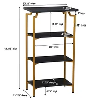 Household Essentials Crown 43" 4-Tier Bookshelf