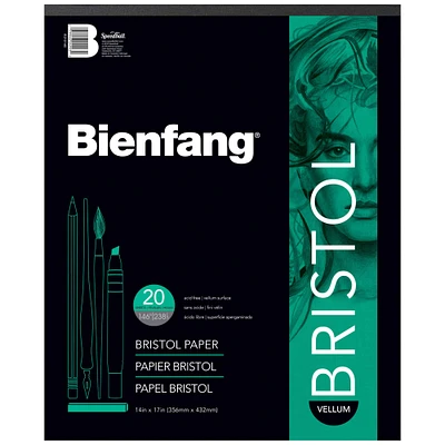 Bienfang® 527K Bristol Vellum Drawing Paper Pad, 14" x 17"