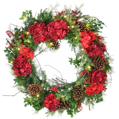 30" Warm White LED Decorated Vienna Waltz Wreath