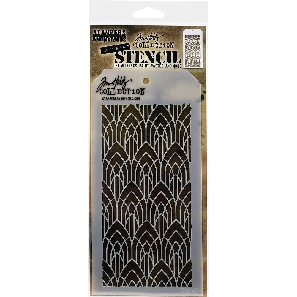 Stampers Anonymous Tim Holtz® Deco Arch Layered Stencil, 4.125" x 8.5"