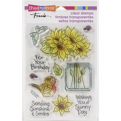 Stampendous Pop Sunflower Clear Stamp Set