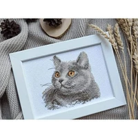 Alisa British Cat Cross Stitch Kit