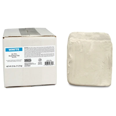 6 Pack: Amaco® White Air Dry Modeling Clay, 25lb.