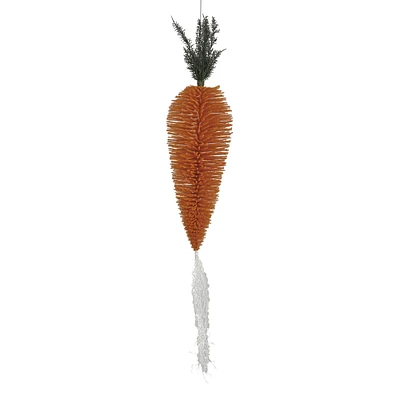 39" Orange Flocked Bottle Brush Carrot Ornament