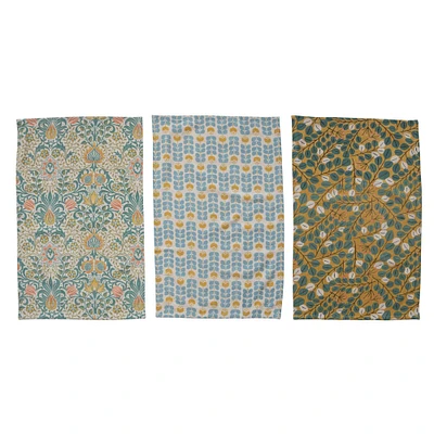 Multicolor Patterned Cotton Tea Towel Set