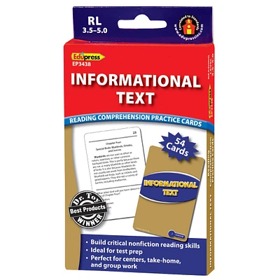 Edupress® Informational Text Practice Cards Blue Level