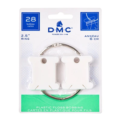24 Packs: 29 ct. (696 total) DMC® Floss Bobbins with Metal Ring
