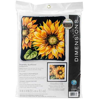 Dimensions® Stitched In Wool Needlepoint Kit, Dramatic Sunflower
