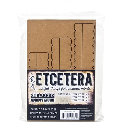 Stampers Anonymous Tim Holtz® Etcetera Thickboard Scallop Trim Set