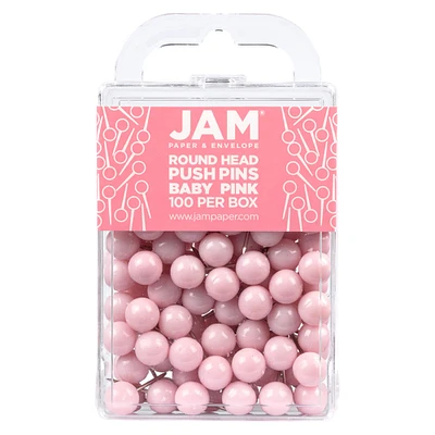 JAM Paper Colorful Round Push Pins