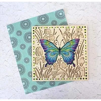 MP Studia Butterfly Cross Stitch on Wood Kit