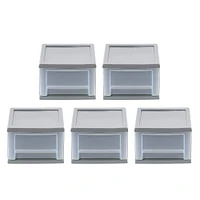 Iris® 6.5qt. Gray Stackable Drawer, 5 Pack 