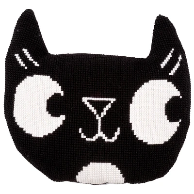 Vervaco Black Cat Counted Cross Stitch Shaped Cushion Kit