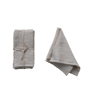 Woven Linen & Cotton Waffle Dinner Napkins, 4ct.