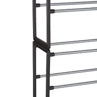 Simplify Black 50 Pair Shoe Organizer Rack