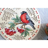 MP Studia Winter Guest Cross Stitch on Wood Kit