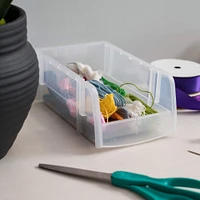 12 Pack: IRIS Small Clear Plastic Stacking Bin