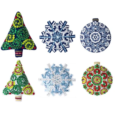 Bucilla® Holiday Mandala Felt Ornaments Applique Kit