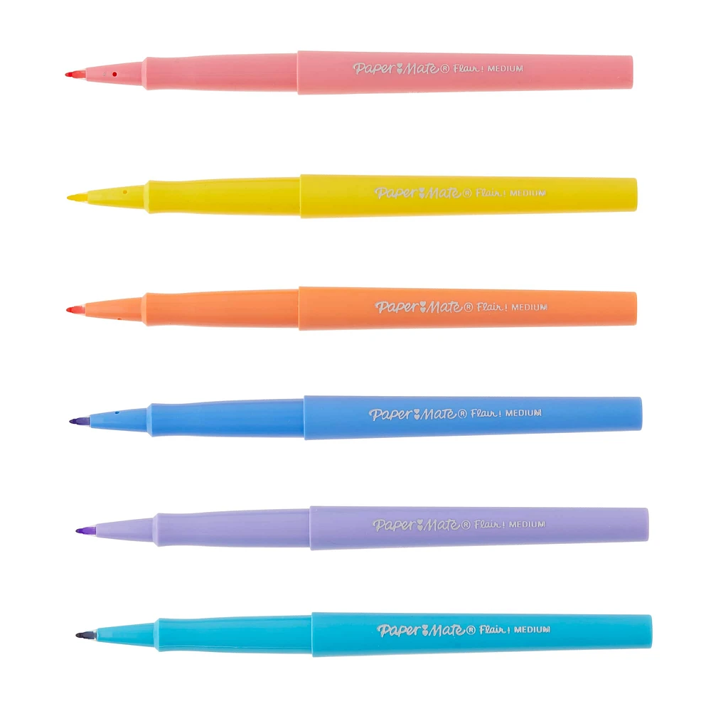 12 Packs: 6 ct. (72 total) Paper Mate® Flair® Retro Accents™ Felt Tip Pen Set