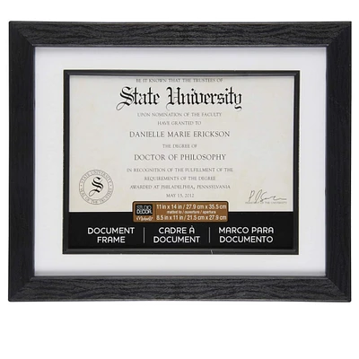 6 Pack: Black 8.5" x 11" Document Frame with Mat by Studio Décor®