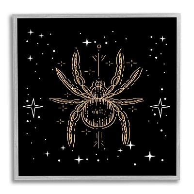 Stupell Industries Starry Halloween Spider Insect Framed Giclée Wall Art