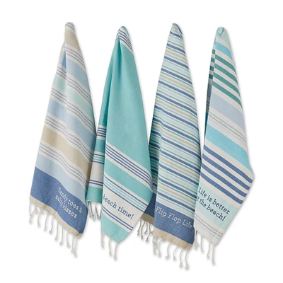 DII® Beach House Vibes Embellished Dishtowel Set