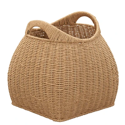 Household Essentials Paper Rope Basket with Handles
