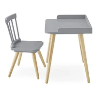 Delta Children Gray & Natural Essex Desk & Chair Set