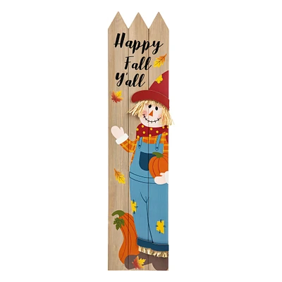 Glitzhome® 3.5ft. Fall Wood Scarecrow Porch Décor