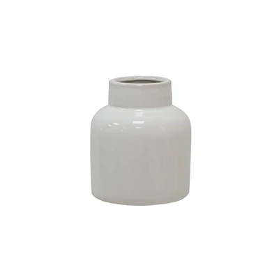 Small White Ceramic Vase by Ashland®