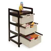 Badger Basket 3 Bin Hamper/Storage Unit