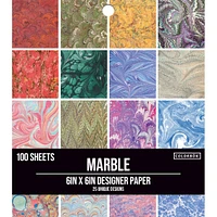 Colorbok® Marble Designer Paper Pad, 6" x 6"