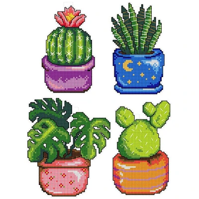 Crafting Spark Cactus Plastic Canvas Counted Cross Stitch Kit