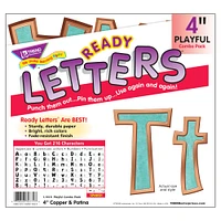 Trend Enterpises® Copper & Patina Playful Combo Ready Letters®