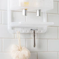 Bath Bliss Frosted White Molded Shower Caddy