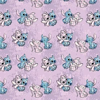 Lilo & Stitch Angel Watercolor Cotton Fabric