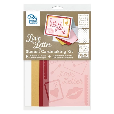 PA Paper™ Accents Love Letter Cardmaking Kit with Stencils